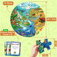 Jumbo 70 Piece Round Floor Puzzles For Kids Ages 3-5, 6-8, Large Jigsaw Puzzle With Solar System And Planets, Educational Flash
