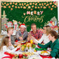 Green Merry Christmas Banner, Large-72  45 Inch Christmas Tree Santa Backdrop for Christmas Decorations Merry Christmas Photo Ba