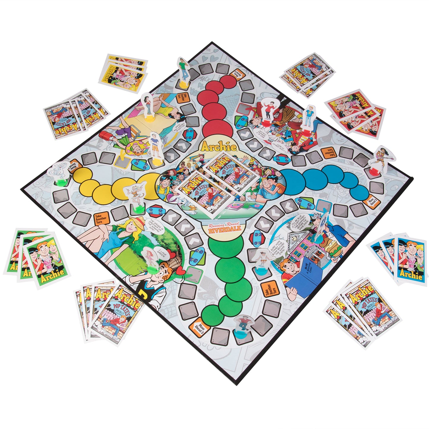 The Archie Comics Board Game - Running 'Round Riverdale - Family Board Game For 2 To 4 Players Ages 7 And Up By Outset