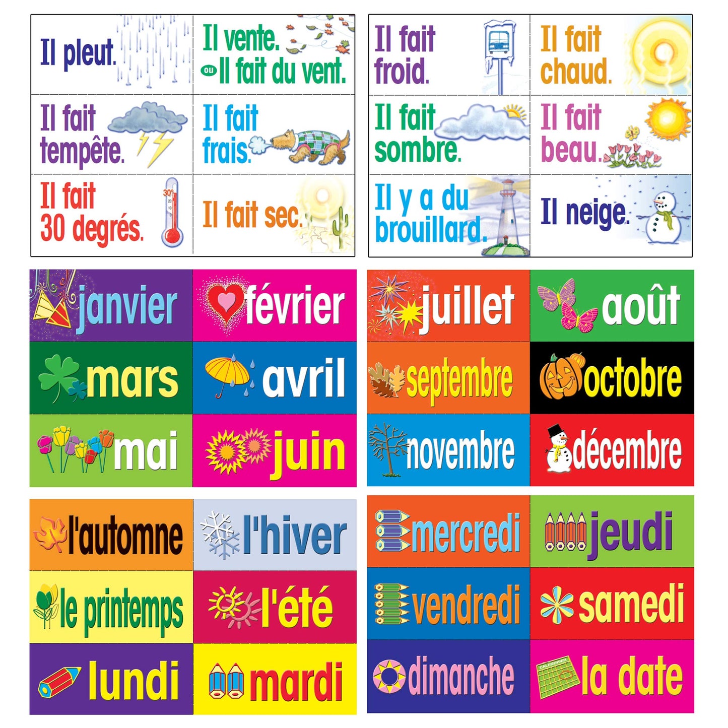 Poster Pals French Multi-Purpose Card Set