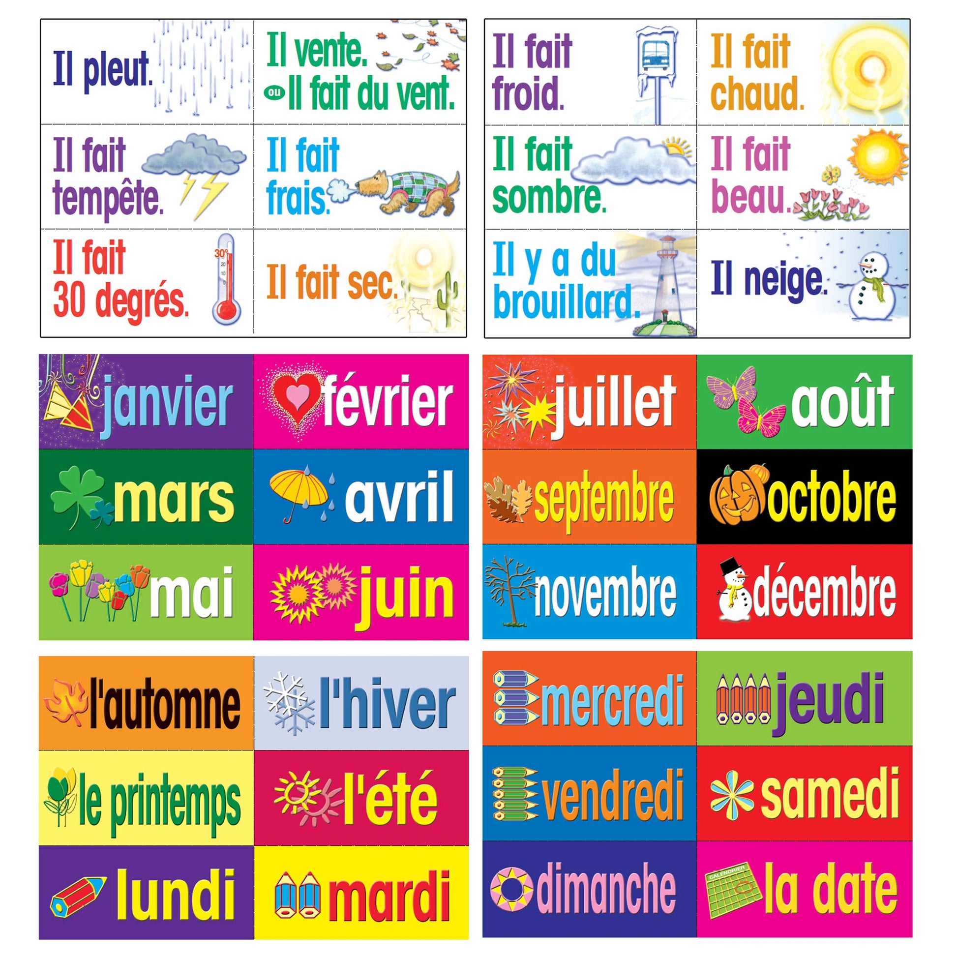 Poster Pals French Multi-Purpose Card Set