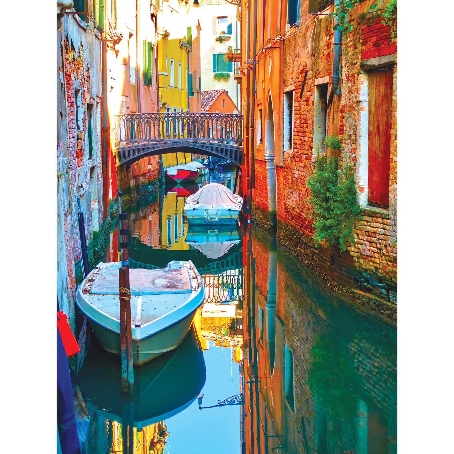 Roseart - Kodak Supreme Premium - Pretty Canal With Small Bridge And Motorboats - 550 Piece Jigsaw Puzzle For Adults