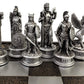 HPL Greek Mythology Chess Set - Zeus vs Poseidon - 17" Bronze Color Board - Pewter & Resin Pieces