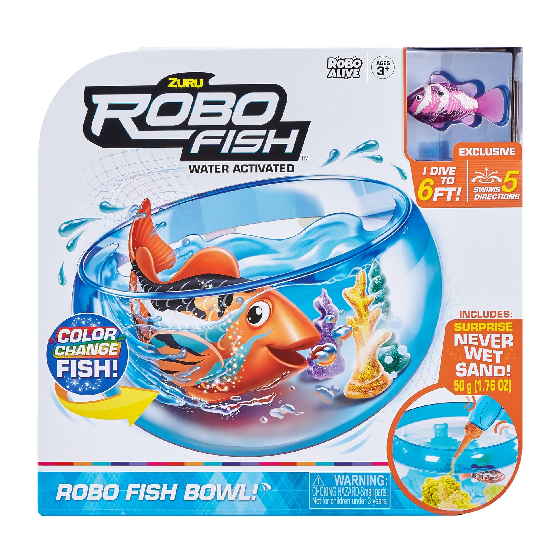 Robo Alive Robo Fish 7126 Robotic Fish S1 PLAYSET Bulk, Assorted Colours, 13.5 x 30 x 28.5 Centimeters