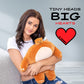 TINY HEADED KINGDOM Pip Bear - 15" Plush Stuffed Animal, Medium Size, Adorable Little Head Bear, Synthetic Material, Perfect for Girls and Boys