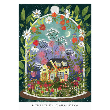 Galison Bloomarium – 1000 Piece Joy Laforme Jigsaw Puzzle Featuring Beautiful Artwork Of A Cozy Cottage Encased In A Blooming Terrarium