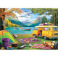 Blueforest 1000 Piece Jigsaw Puzzle - Unique Camping Lake RV Scene - 27.5x19.7 Inches - Challenging mature-themed Puzzle for Relaxation & Family Activity