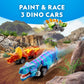 Blue Marble Dinosaur Race Cars Craft Kit - Paint 3 Cars with 6 Colors, Multicolor, Model RTDINOCAR, Kids Arts & Crafts
