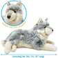 TigerHart 14 Inch Plush Dog - Whitaker The Wolf, White Polyester Stuffed Animal, Model 850000897878