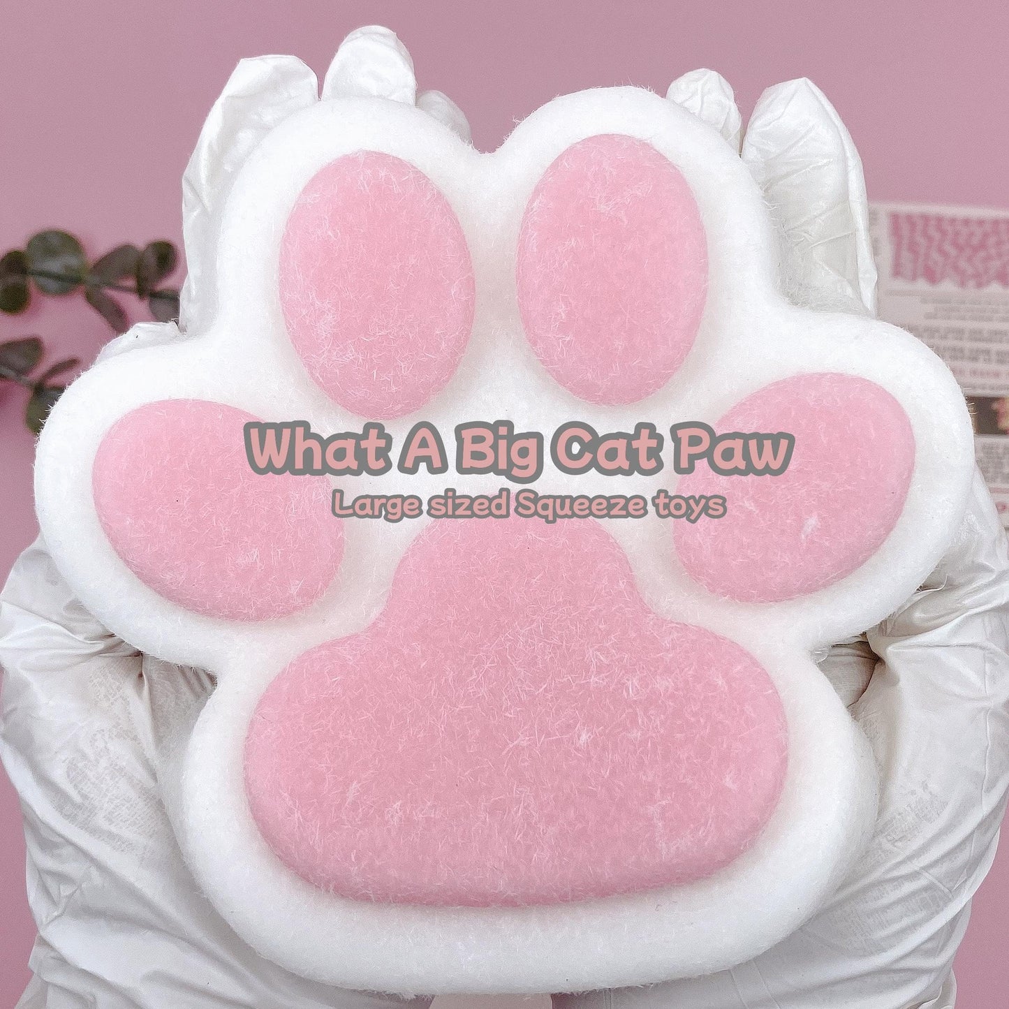 Big Cat Paw Squishy Squeeze Toys 5.5 Inch Large Size Squishies Pinch Family Squishy Cute Soft Silicone Big Cats Paw Tangcii Fidg