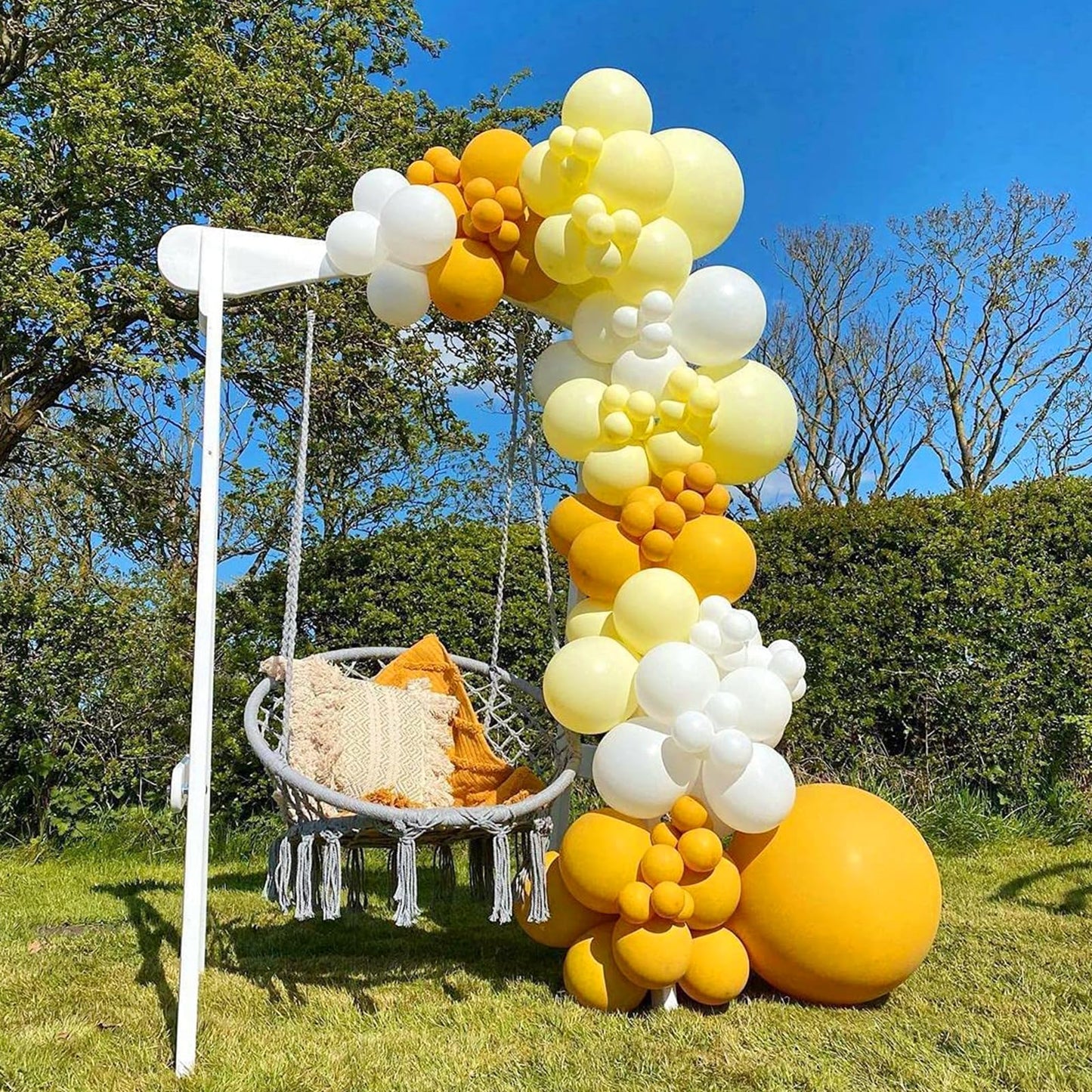 Yellow Balloons Different Sizes Matte Yellow Balloons 12 Inch 5 Inch 80 Pcs Lemon Yellow Latex Party Balloon Garland For Birthda