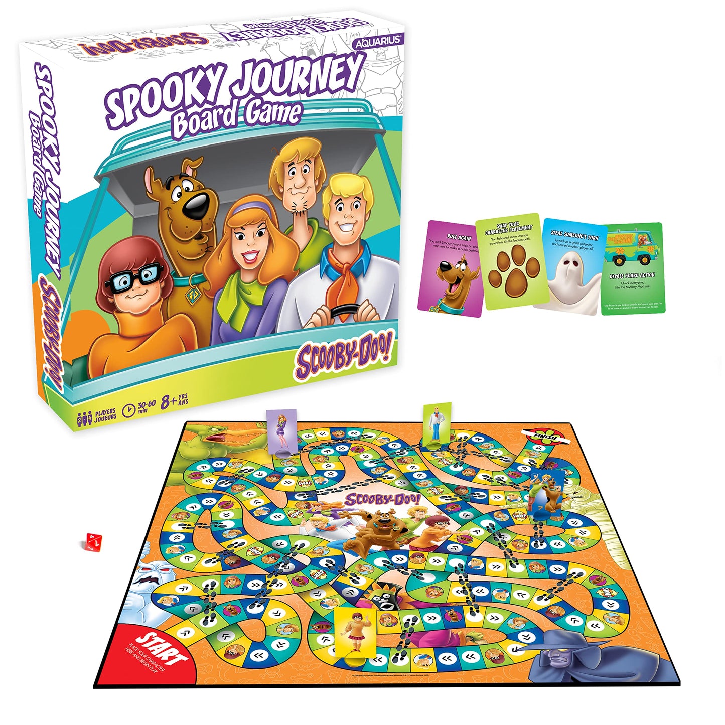 Aquarius Scooby-Doo Journey Board Game - Fun For Kids & Adults - Officially Licensed Scooby-Doo Merchandise & Collectibles (97018), Blue, White, Orange, For 96 Months