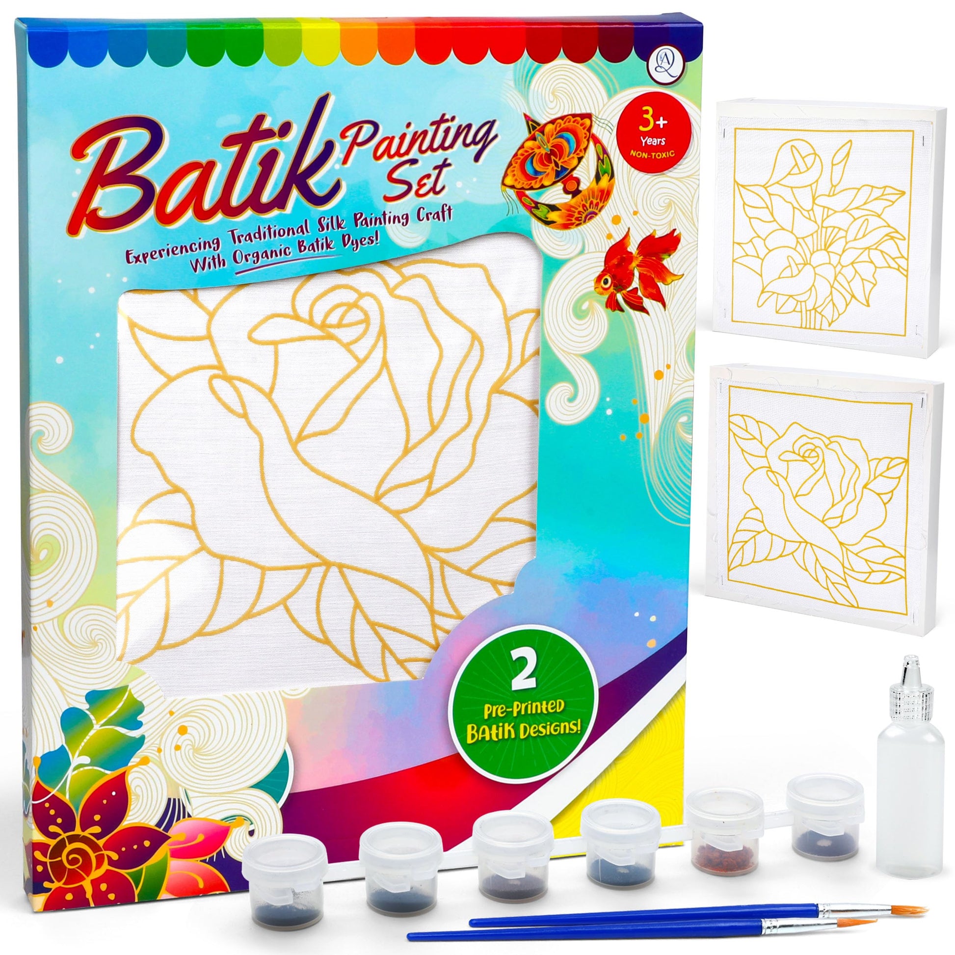 Batik Painting 2-in-1 Kit (Rose, Lily Flower)
