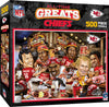 MasterPieces 500 Piece Sports Jigsaw Puzzle for Adults - NFL Kansas City Chiefs All-Time Greats - 15x21