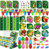 BenLouis 96Pcs Dinosaur Party Favors Dino Theme School Stationery Set Bulk for Kids Jurassic Birthday Party Goodie Bag Stuffers 