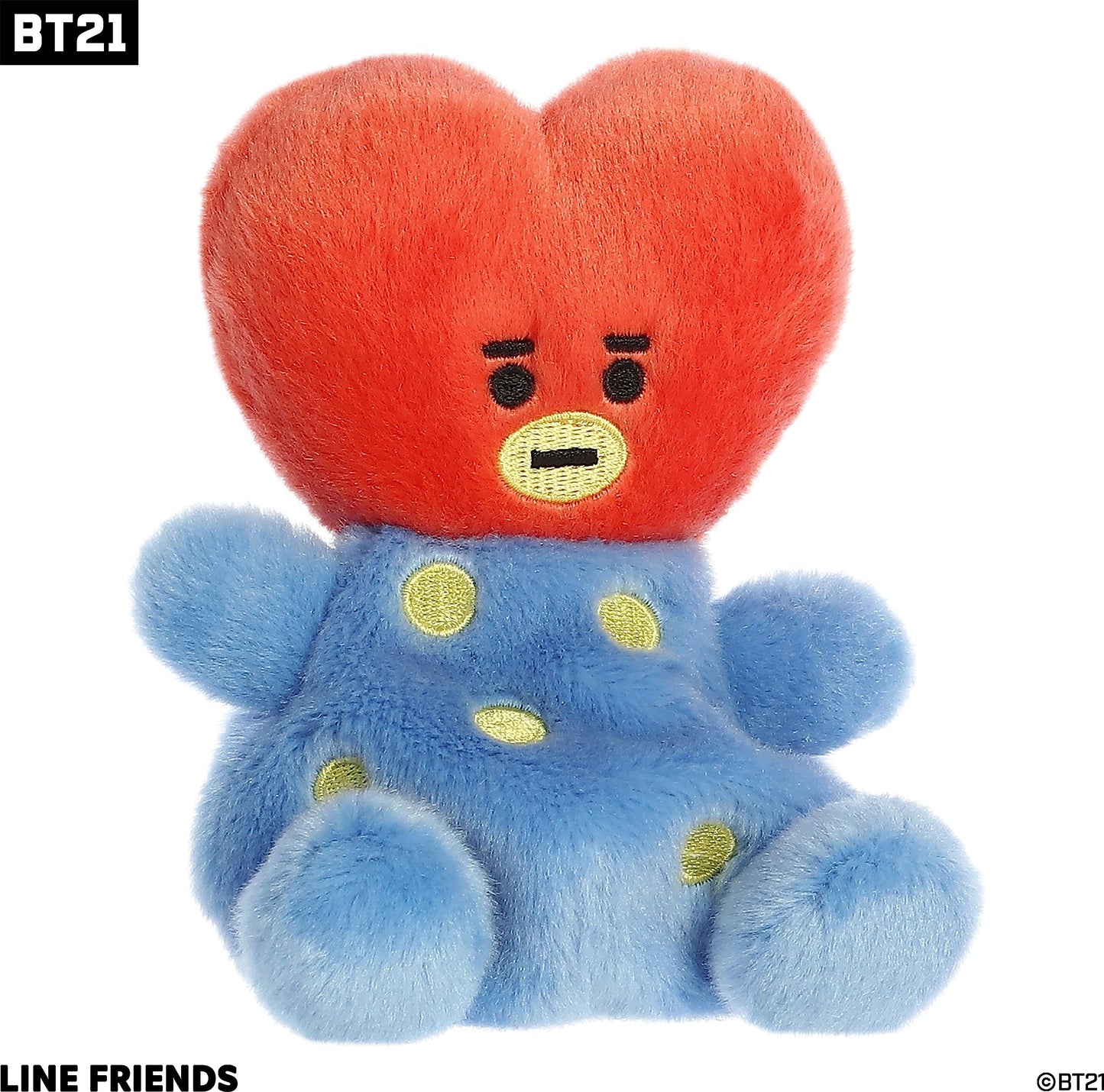 Aurora® Lovable Bt21 Palm Pals™ Tata Stuffed Animal - Collectible Fun - Delightful Cuteness - Red 5 Inches