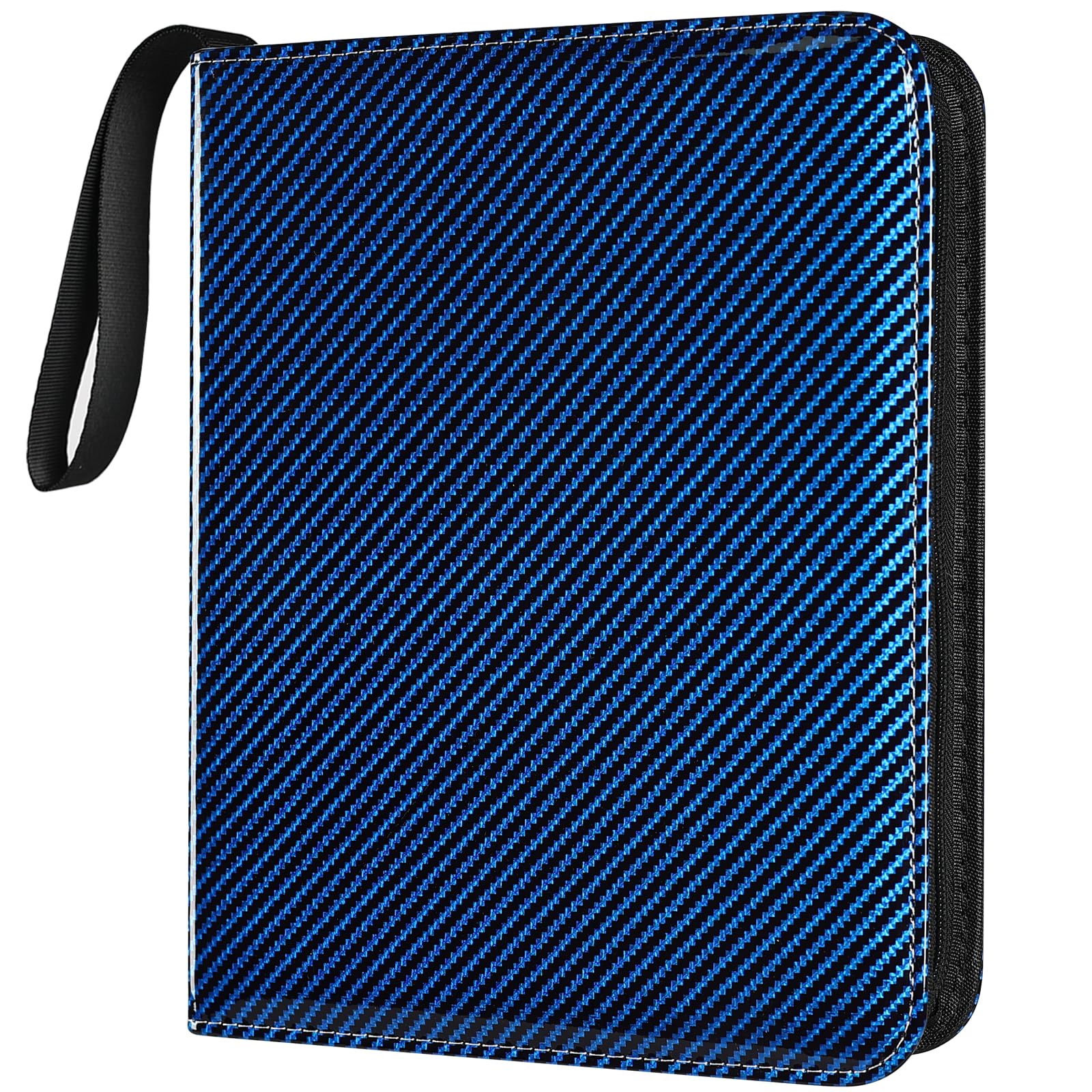 Card Binder for Toploaders  Portable 4 Pockets Trading Card Holder Albums for Sports  Trading  and Gaming Cards Blue