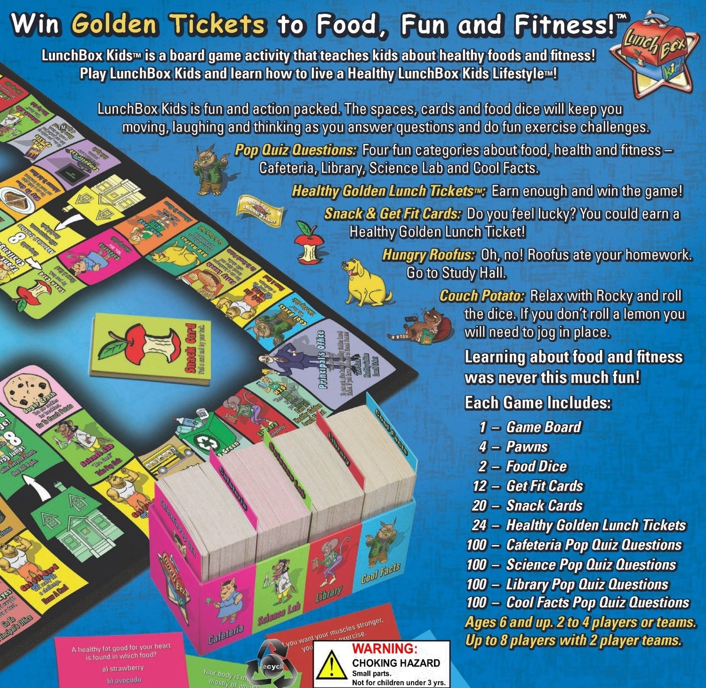 Lunchbox Kids Health & Fitness Educational Activity Board Game.