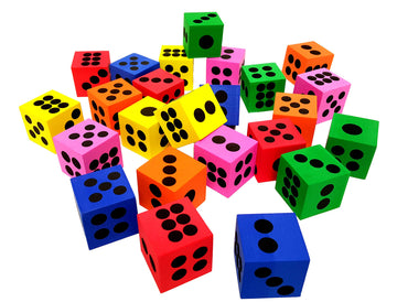'Playscene' Big Foam Playing Dice (Party Packs!) (1 Dozen)