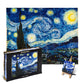 Unidragon Wooden Jigsaw Puzzle Art Collection - Starry Night Van Gogh, 1000 Pcs, 17.40'' ?22, Beautiful Gift Package, Unique Sha