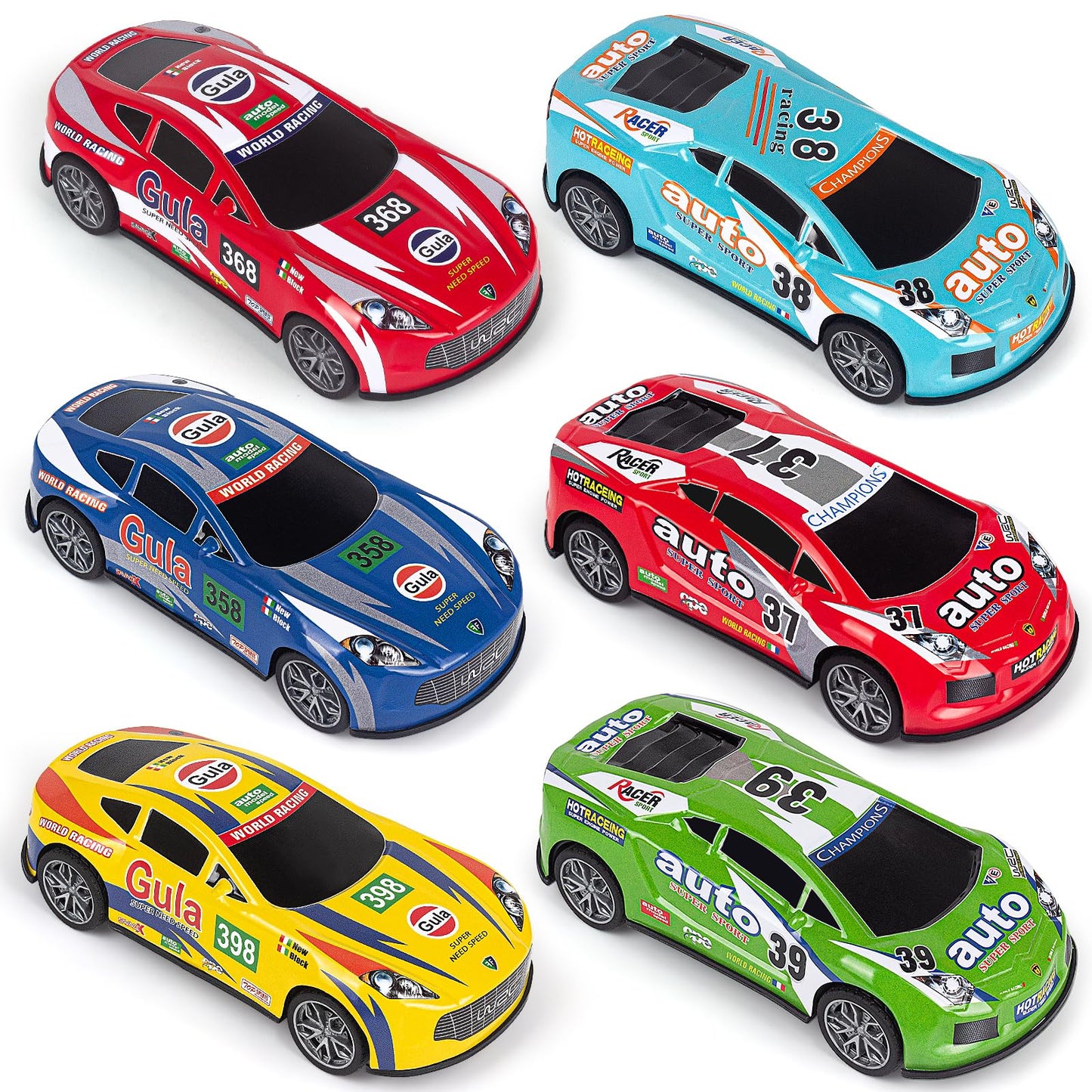 Race Toy Cars For Toddler Boys Girls 7 Inch Friction Powered Trucks For Kids Ages 3 4 5 6 7 8 Years Old Stocking Stuffers For Ki