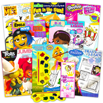Coloring Books Bulk Assortment For Girls Kids Ages 4-8, Bundle Includes 8 Activity Books With Games, Puzzles, Mazes And Stickers