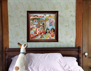 Eeboo: Piece And Love Berlin Life 1000 Piece Square Jigsaw Puzzle, Sturdy Puzzle Pieces, A Cooperative Activity With Friends And Family
