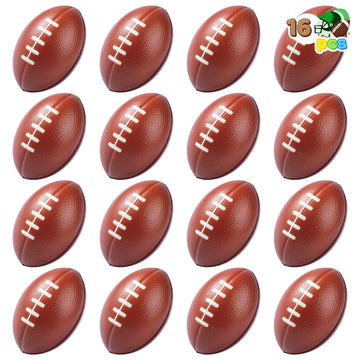 Joyin 16 Pack 3.25” Mini Football Foam Stress Balls Toy For Kids Sports Birthday Party Favor, Squeeze Squish Balls, Anxiety Relief, Relaxation, Super Bowl Liii Party And School Classroom Prize