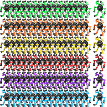 120 Pcs Spinners  DIY Deformable Robot Fingertip Toys Transformable Chain Robot Funny Sensory Toys 6 Colors Spinner Chain Finger Toy Stress Relief for Kids mature-themed Gift Christian Charity Donation