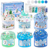 Lawoho 6 Packs Snow Slime Kit - Cloud Slime, Butter Slime, Clear Slime & Water Slime, Crunchy Slime For Kids With Slime Add-Ins, Slime Kit For Girls & Boys Birthday Halloween Christmas Easter Favors