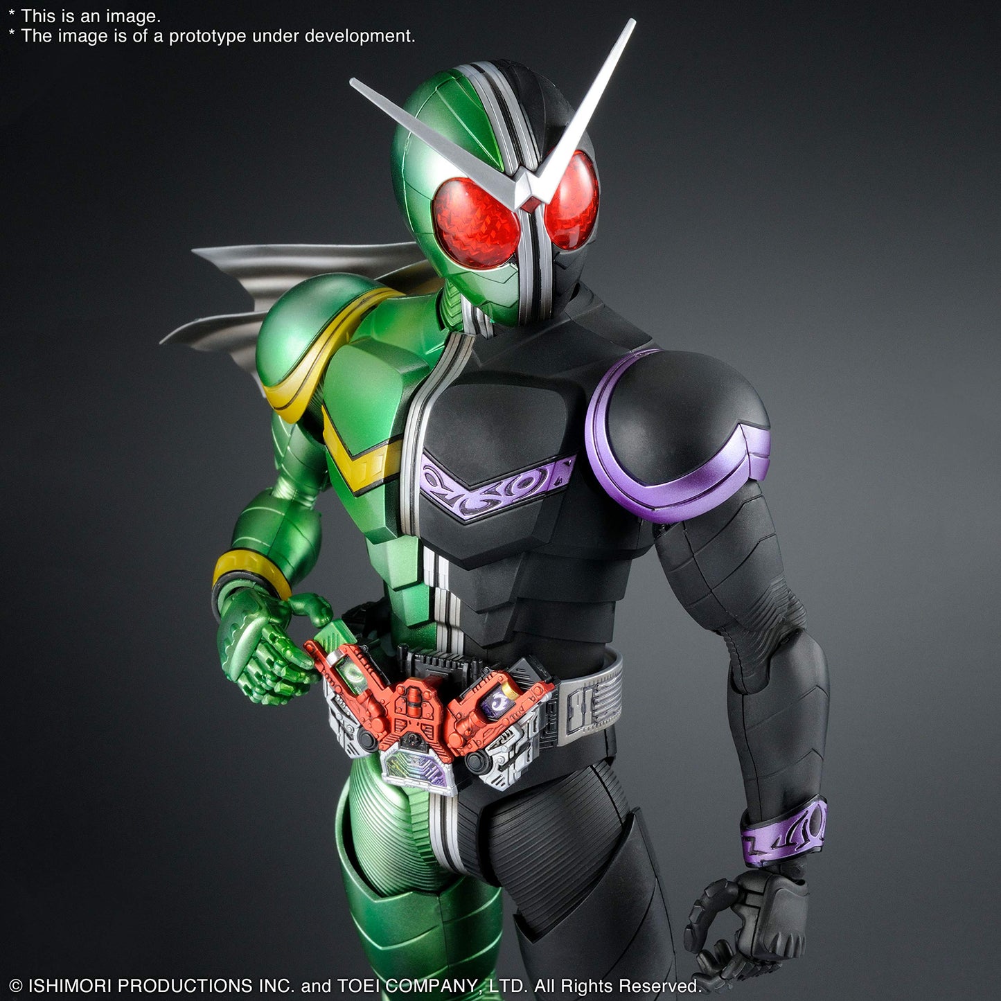 Bandai Hobby - Kamen Rider W - Kamen Rider Double Cyclone Joker, Bandai Spirits Mg Figure-Rise Artisan Model Kit
