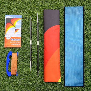 Kaiciuss Delta Kite For Kids & Adults Easy To Fly Large, The Easiest Single Line Beach Kite, It Comes With 300Ft String Kite Handle