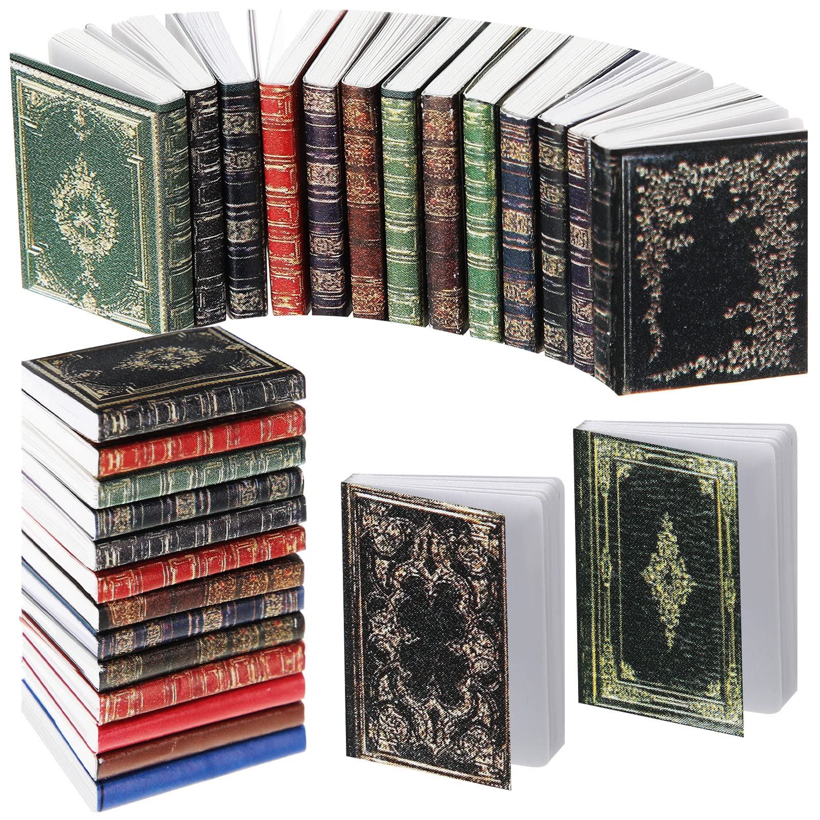 200 Pcs 1: 12 Scale Miniatures Dollhouse Books Mini Miniatures Books Dollhouse Accessories Tiny Things Timeless Model For Library Decorations Diy Projects Girl Boy Doll Houses School Room