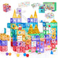171 Pcs Magnetic Tiles And Marble Run Set, Magnet Building Race Track Toys With Learning Card And Storage Bag For Kids, Stem Edu
