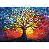 Puzzles For Adults 1000 Pieces Stained Glass Tree Of Life Puzzle For Adults Colorful Mosaic Jigsaw Puzzles 1000 Pieces With Lett
