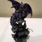 Pacific Giftware Small Guardian Dragon Protecting Castle with Rhinestone Rock Crystal Tabletop Decor Collectible Figurine Gift (
