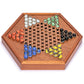 Wooden Chinese Checkers Halma Board Game Set - 12.7 Inches - With Drawers And Glass Marbles - Made By Yellow Mountain Imports