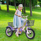 12 inch Trike,Kids Tricycle,Kids Trike,for Ages 3+ Beginner Riders, with Front Rear Basket and Passenger Seat, for Shopping Picn