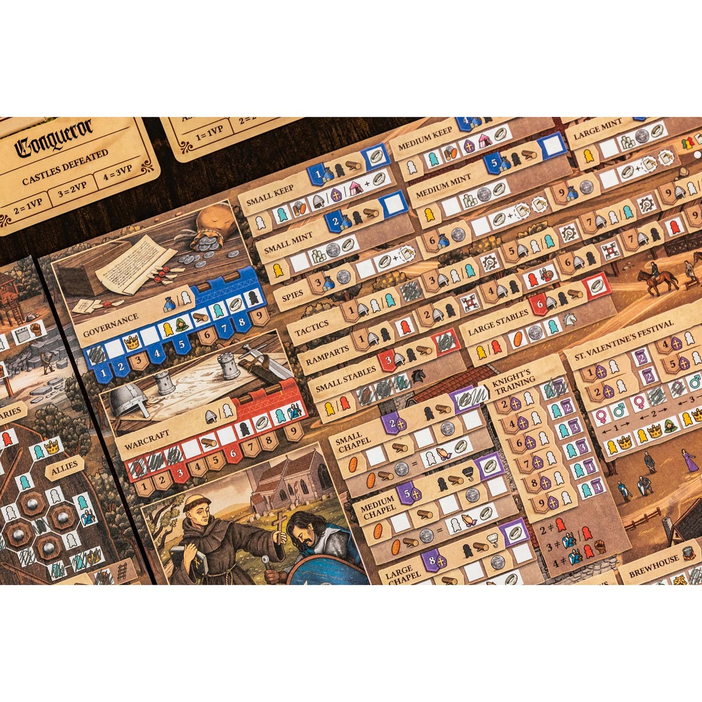 Renegade Games: The Anarchy - Medieval Board Game  Build A Domain  Defend Your Castle  Storm Enemy Strongholds  Garphill Games  Ages 13+  1-4 Players