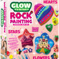 Heart, Flower & Star Shaped Rocks - Glow in The Dark Rock Painting Kit for Kids - Arts & Crafts Toys for Kids Ages 6-12 - Valent