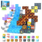 100PCS Large Magnetic Blocks-Build Mine Magnet World Ice Mine decorative replica blade Toddlers Toys for Kids Magnet Transparent Building Blocks Sensory Learning Toys for Boys and Girls Ages 3 4 5 6 7 8-12 Birthday Gift