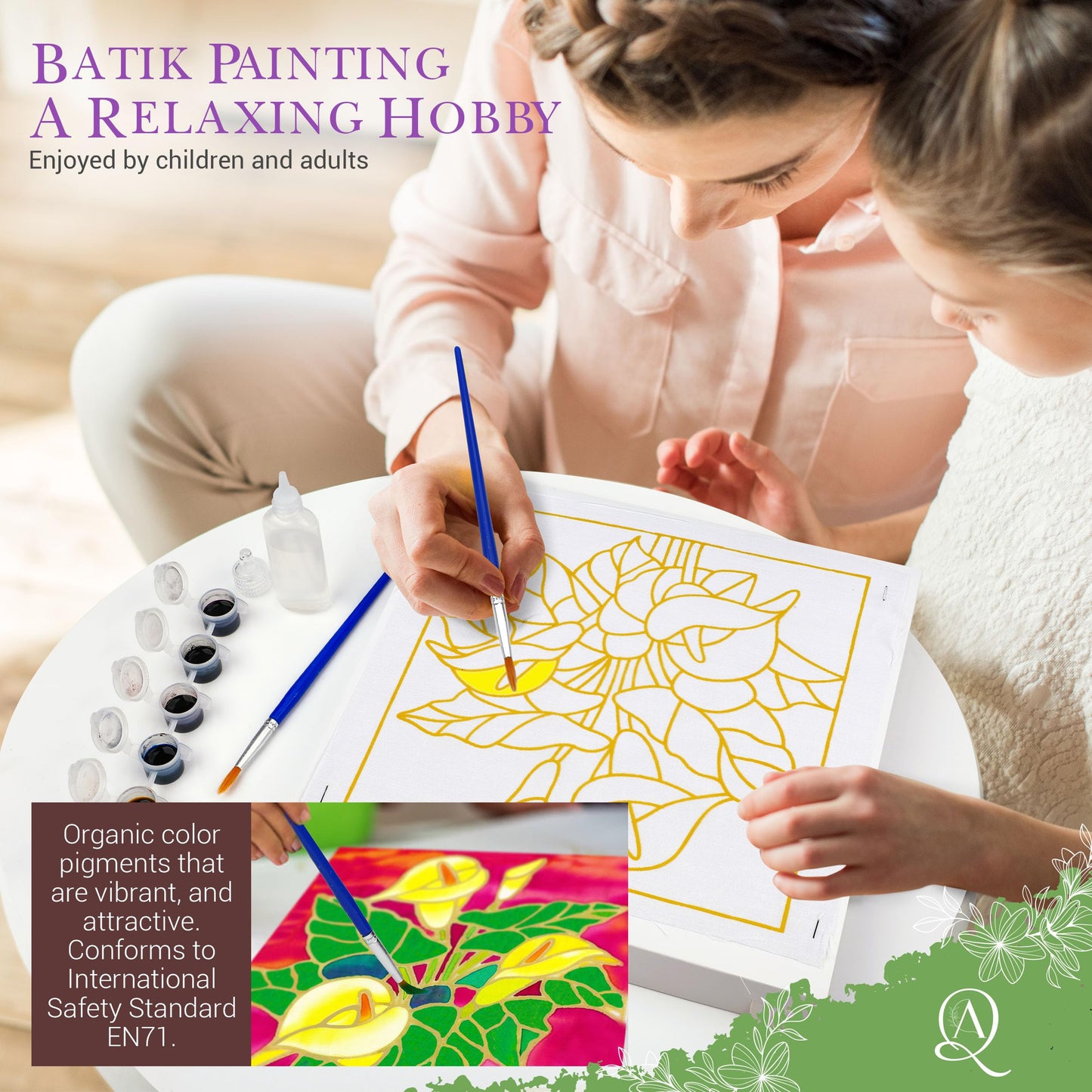 Batik Painting 2-in-1 Kit (Rose, Lily Flower)