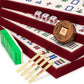 Yellow Mountain Imports Classic Chinese Mahjong Set - 148 Translucent Green Tiles in Emerald Wooden Case, 14.6"x10.8"x2.2"