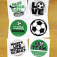 Assorted Soccer Sports Sticker Sheet Pack - 102 Stickers