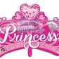 Anagram 32 Princess Crown & Gem Foil Mylar Balloon, Multicolor