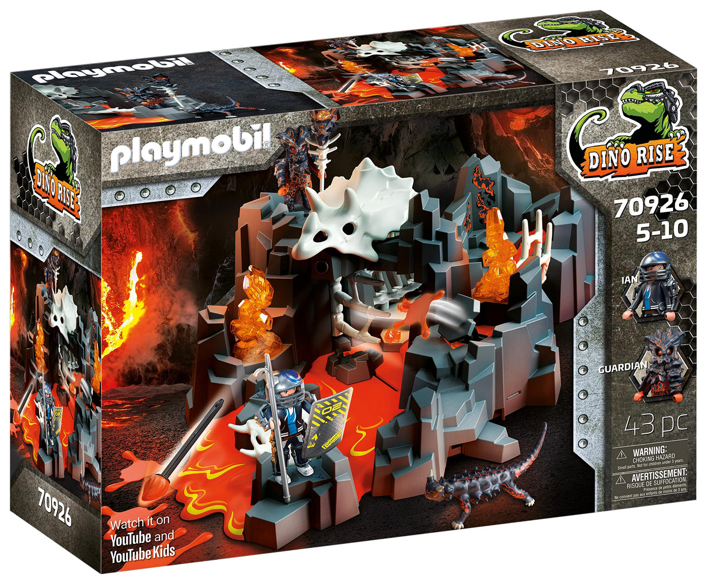 Playmobil Guardian of The Lava Mine Playset - Multicolor, Standard Size, Plastic, Model 70926