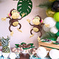 4E'S Novelty Inflatable Monkeys (2 Pack) 27 Inch Large Monkeys Inflatables For Jungle Decor, Safari Jungle Birthday Decorations, Kids Animal Party Supplies, Baby Shower Favors