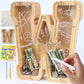 weallbuy Large Letter Piggy Bank for Kids Boys Girls Wooden Personalized Piggy Banks A-Z with Target Area Clear Alphabet Banknote Coin Banks for Gift Decoration Baptism (W)