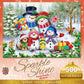 MasterPieces 500 Piece Glitter Jigsaw Puzzle - Frosty Family Moments - 15x21