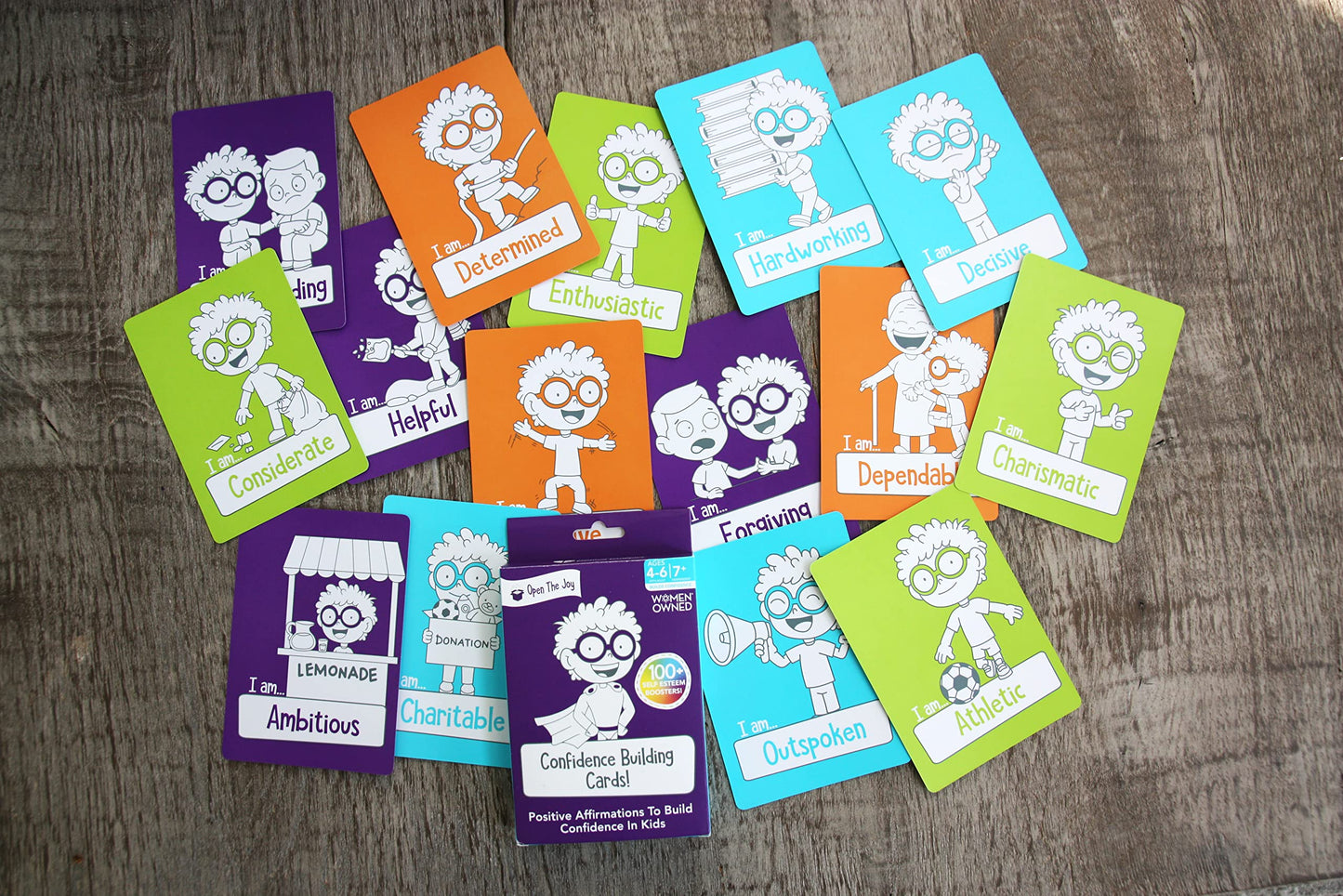 Open The Joy Confidence Builder Cards For Kids - Inspire Positive Attitude And Increase Emotional Intelligence - Ages 4-6+